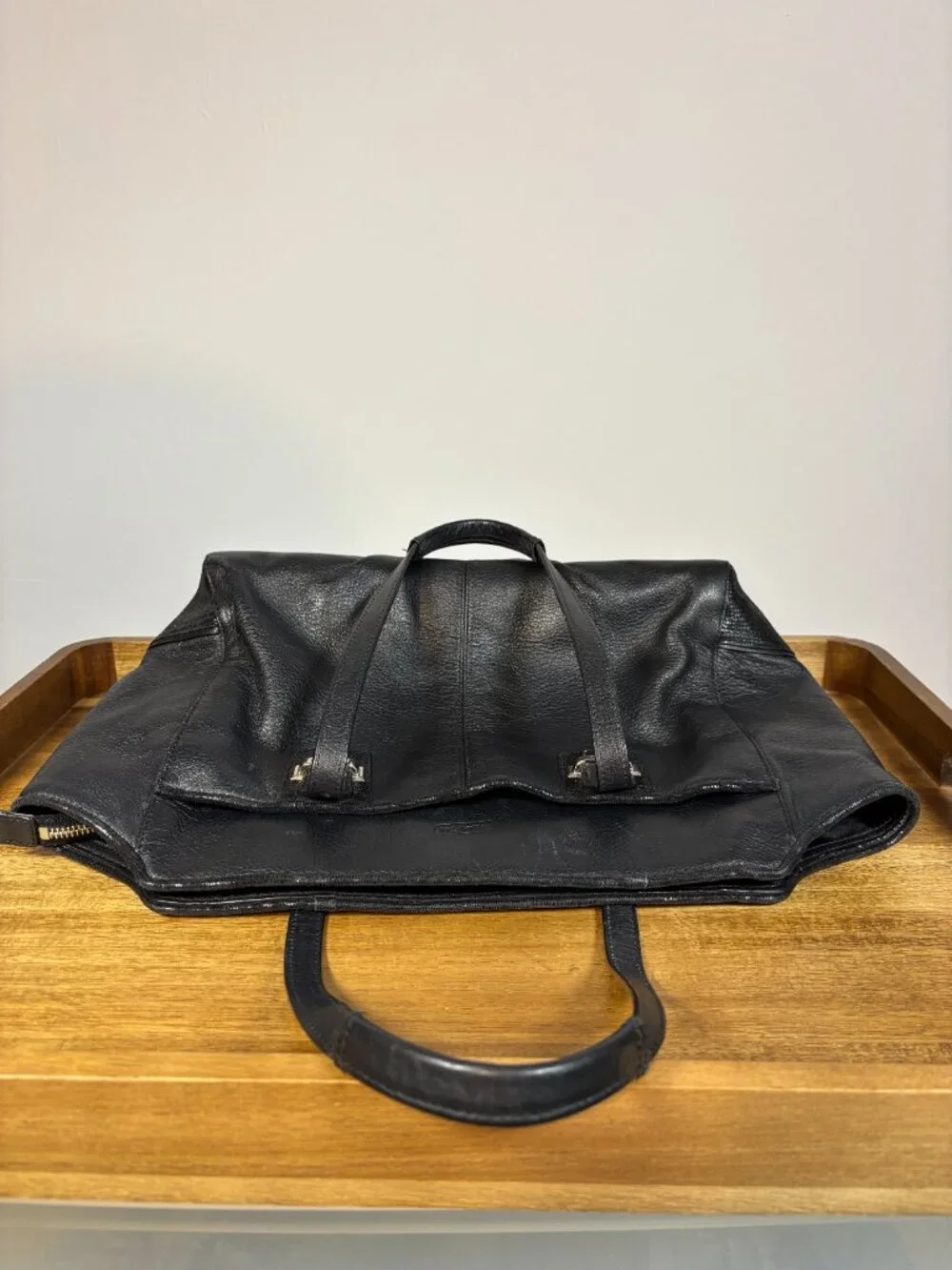 Coach Taylor Alexis Black Leather Shoulder Carryall